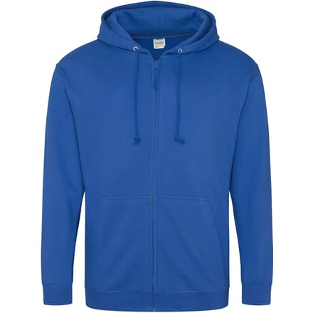 Vegan Hoodie met ritssluiting en capuchon Royal Blue - S