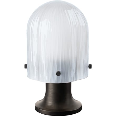 Gubi Seine tafellamp, IP44, brons antiek, mat glas