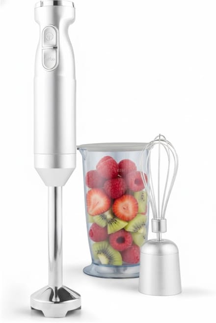 NBAP® Staafmixer Set - Hakmolen - Groentesnijder - Soepmaker - Zilver
