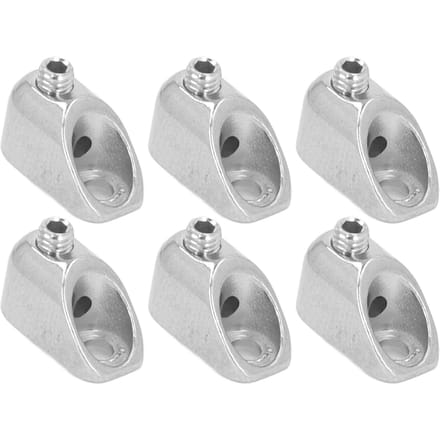 Elektrische Headless Gitaar Locking Nut Zinklegering Vervanging voor 6 Snaar Split Type Zilver white