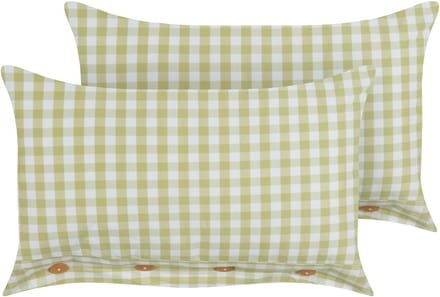 TALYA - Sierkussen set van 2 - Olijfgroen - 40 x 60 cm - Polyester