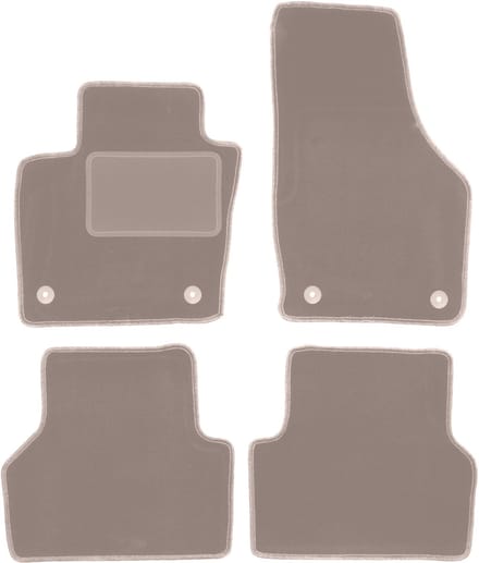 Beige velours vloermatten voor: Audi Q3 I 8U SUV (2011-2018)