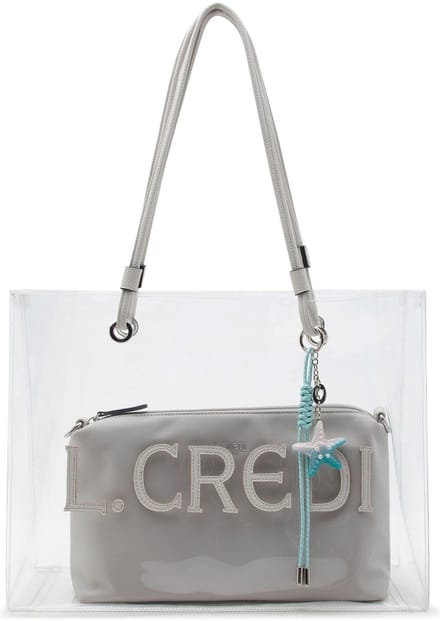 L.CREDI schoudertas Reja Shoulder Bag Light Gray transparant