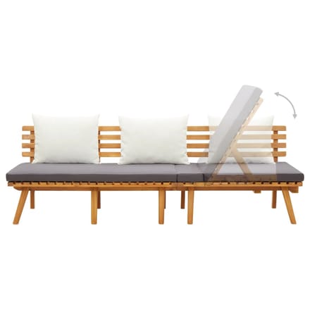 vidaXL - Tuinslaapbank - 200x65 - cm - massief - acaciahout