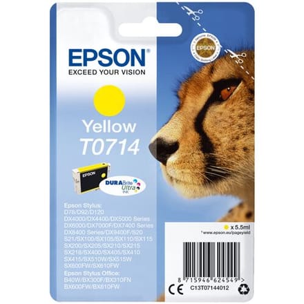 Epson T0714 gele DURABrite Ultra inkt enkelverpakking