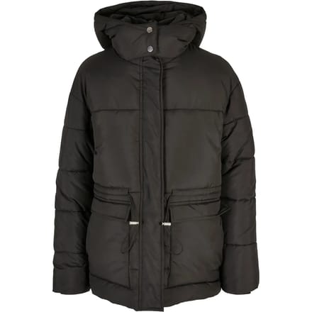 Urban Classics - Waisted Gewatteerd jack - M - Zwart