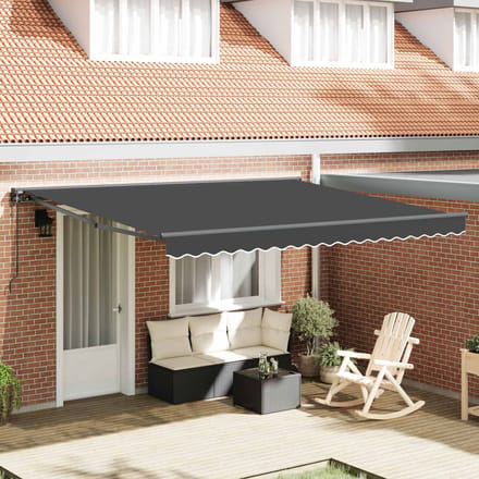 vidaXL Zijde Frame Antraciet 400 × 300 cm Polyester met PU-coating