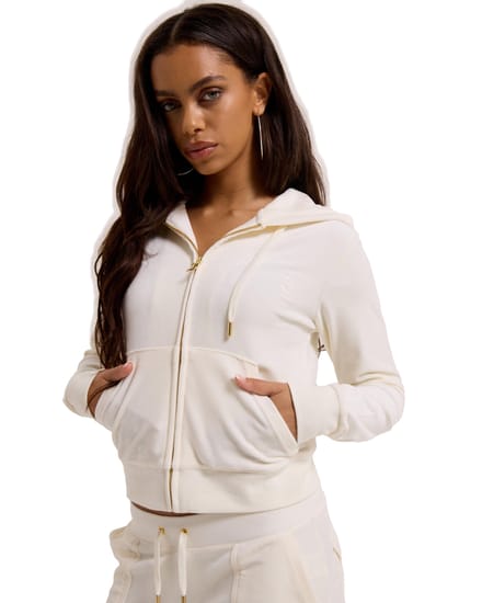 Juicy Couture Robertson Hoodie Gold WIT - Maat L