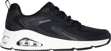 Skechers Tres-Air Uno Glit-Airy Dames Zwarte Sneakers