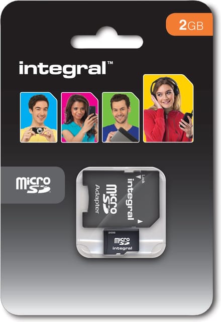 Transcend TS2GUSD microSD-kaart 2 GB Class 2 Incl. SD-adapter