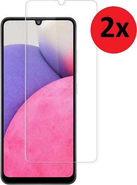 Geschikt voor Samsung Galaxy A33 Screenprotector - A33 Tempered Glass 2x