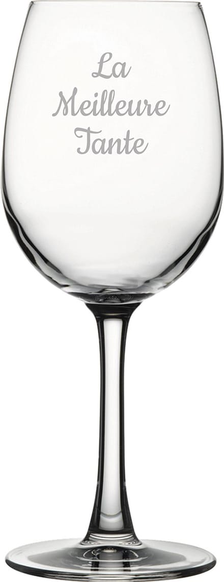 Witte wijnglas gegraveerd - 36cl - La Meilleure Tante