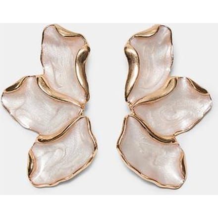 Stradivarius Oorbellen waaier emaille  Goud OS