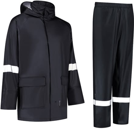 Dapro PU Hydrolite Regenpak - Maat S - Marineblauw - Vlamvertragend en antistatisch