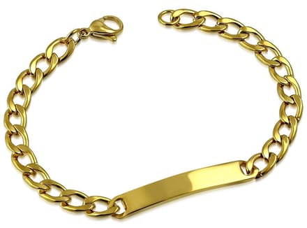Amanto Armband Delmer G - 316L Staal - Graveer - 6mm - 19cm
