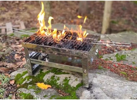‎Opvouwbare houtskoolgrill Trek Mustang 43,5x25,5cm‎