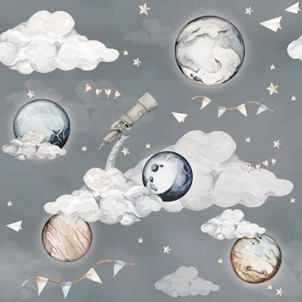 Baby behang Dekornik Magic Planets