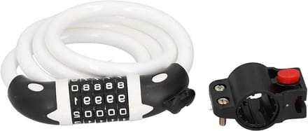 Cijferslot - Combinatieslot Ringslot - Fiets Beveiligen - 5-Cijferige Code - 364 g - Wit