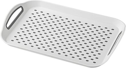 ProPlus Handig dienblad - anti-slip - kunststof - 39,5 x 28,5 cm - wit