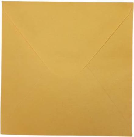 Enveloppen - Donker Geel - 14 x 14 cm - 15 stuks - Vierkant