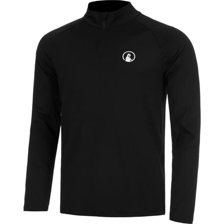 Quiet Please Big Serve 1/4 Zip Longsleeve Heren-Zwart