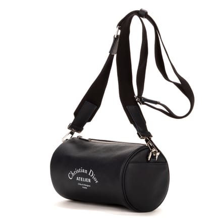 Dior Atelier Roller  Navy Blue Cowhide leather Silver AA  Schoudertas