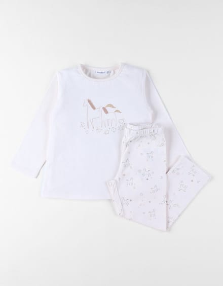 Noukie's - Pyjama - 2 Delig Meisjes - Roze - Paarden - 7/8 jaar 122/128