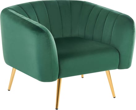 LACONIA - Fauteuil - Donkergroen - Fluweel