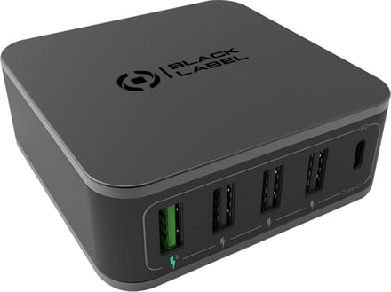 Black Label Oplader / Powerstation 60W 4x USB-A 1x USB-C