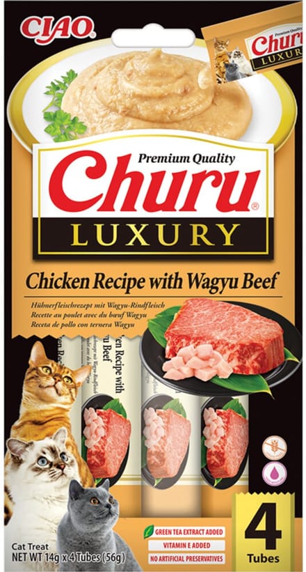 Ciao Kattensnack Churu Luxury Chicken & Wagyu Beef - 4 x 14 gr