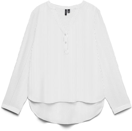 VERO MODA - VMKAJA LS V-NECK FOLD-UP TOP WVN - Dames - Blouses
