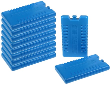 Koelelementen - 10x stuks - blauw - 8 x 16 cm - blokken - koelen