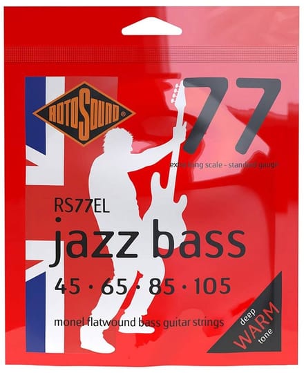 Rotosound RS77EL Jazz Bass 77 Snarenset Basgitaar Monel Flatwound Extra Long Scale (045-105)