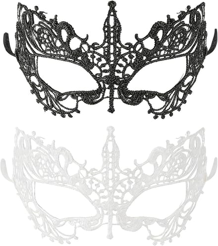 Solidchoice - Set van 2 Venetiaanse Lace Maskers voor Feestjes en Carnavals