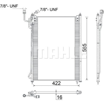 Condensator, airconditioning MAHLE AC 285 000S