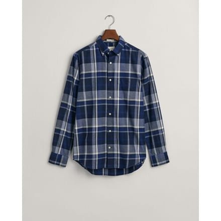 Gant Overhemd Jaspé Check Button Down Marine / male