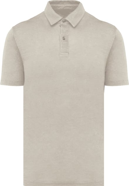 Spasso Linnen herenpolo SP217 - Linen Sand - M