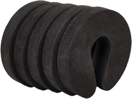 Deurstopper Schuim - Deur Buffer - Vingerbescherming - Antislip Ontwerp - 100 x 100 x 10 mm - Zwart