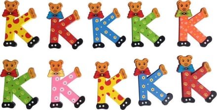 Kleine beren plakletter K (5cm)