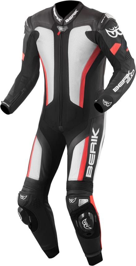 Berik Losail Zwart Wit Rood 1-Delig Motorpak - Racepak