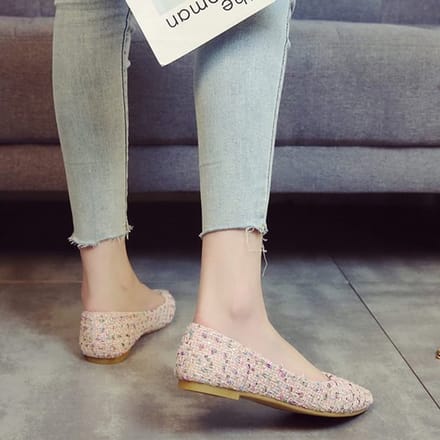 OmGoods - Dailygoody - Ballet Flats - Dames Schoenen - Roze - Slip on