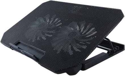 Laptopkoeler - Zwart - 350 x 250 x 27 mm - Verstelbaar - Stil