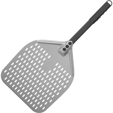HENDI Vierkante geperforeerde pizzaschep – geanodiseerd aluminium – korte handgreep – 350x710 mm