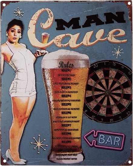 Clayre & Eef Tekstbord 20x25 cm Blauw IJzer Vrouw