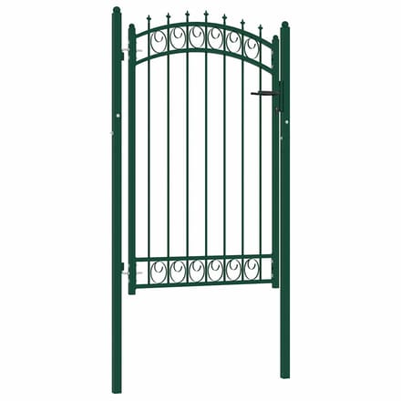 vidaXL - Poort - met - speerpunten - 100x150 - cm - staal - groen