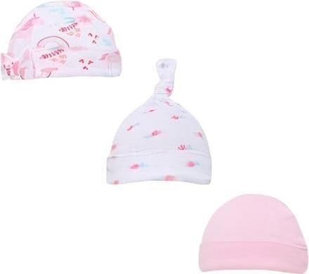 Soft Touch Babymutsjes Meisjes Katoen Roze/wit 3 Stuks