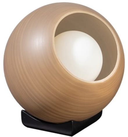 ETH Orb Saturn tafellamp 1x E27 Taupe/grijs glas 20cm / zwart
