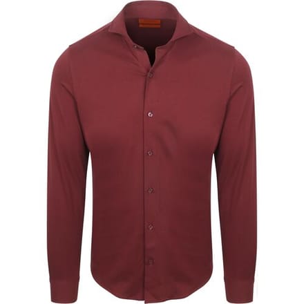 Suitable Sorona Overhemd Wine Rood - Maat 38 - Heren - Overhemden Formeel