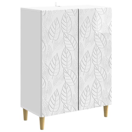 vidaXL - Dressoir - Hoogglans - Wit - 66 - x - 34,5 - x - 90 - cm - Bewerkt - hout