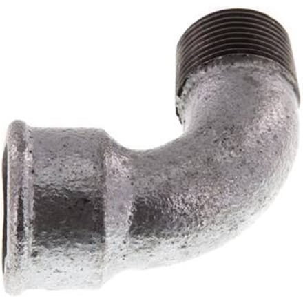 90° L-Koppeling 3/4" Buitendraad R X Binnendraad Rp Kort Gietijzer 25bar [2 Stuks]